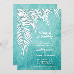 Invitations de Brunch Tropical et de Douche Bubbly