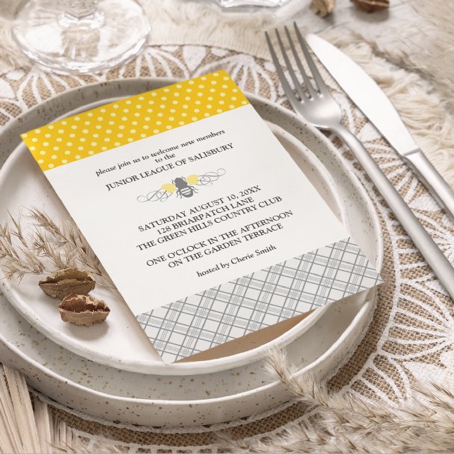 Invitations de Bumblebee Garden Party (Créateur téléchargé)