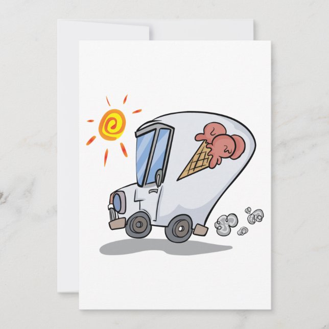 Invitations de camion de glace (Devant)