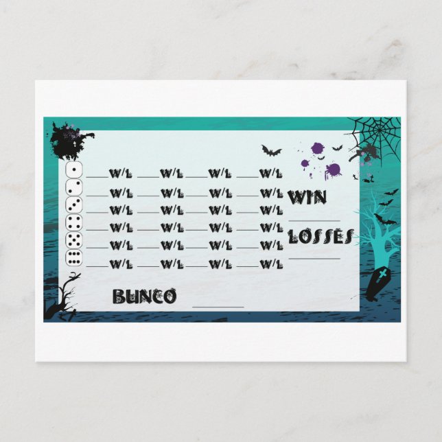 Invitations de carte postale spéciale Bunco (Devant)