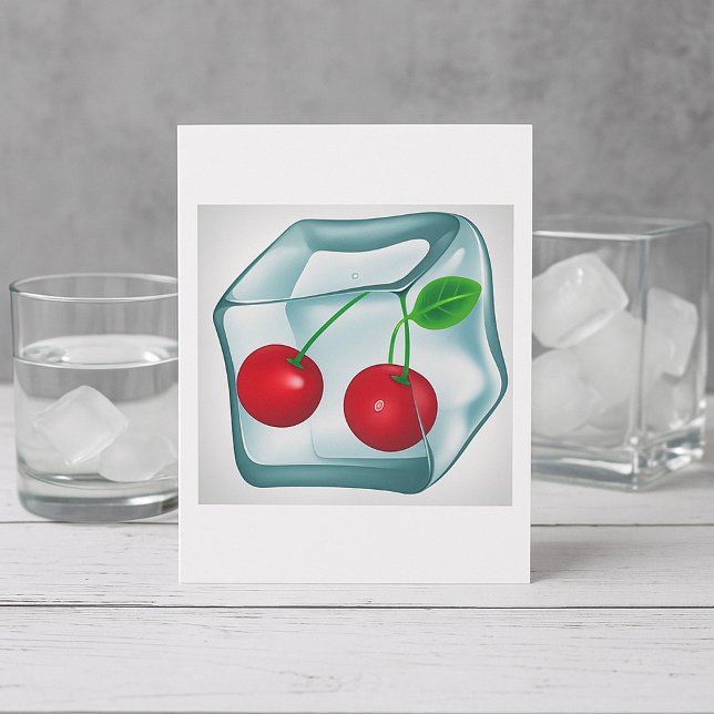 Invitations de cerises de cubes de glace (Créateur téléchargé)