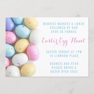 Invitations de chasse aux oeufs de Pâques