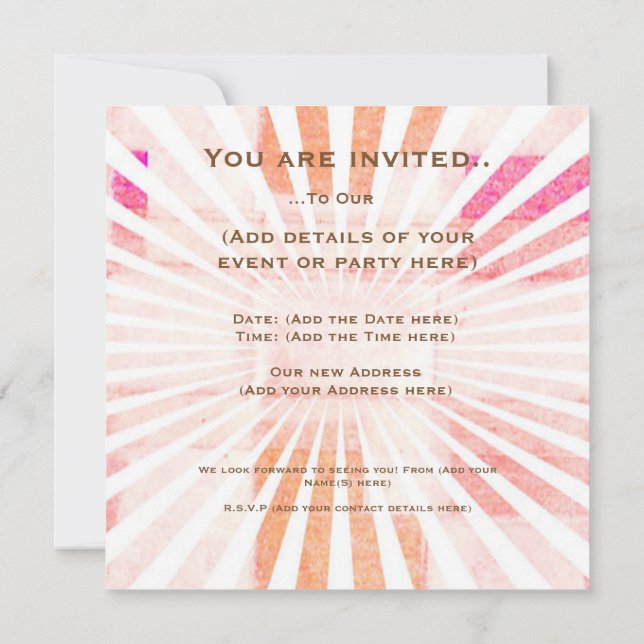 Invitations de chauffage de partie de Chambre (Dos)