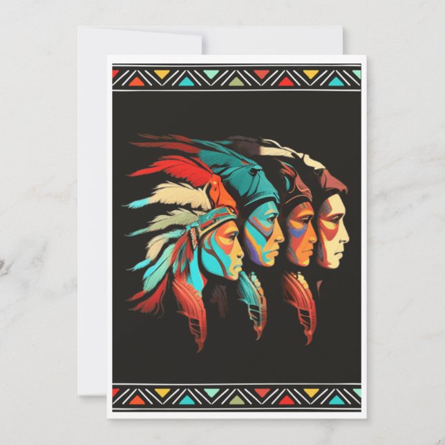 Invitations de chevaux amérindiens (Devant)