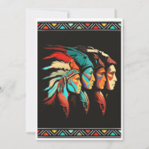 Invitations de chevaux amérindiens