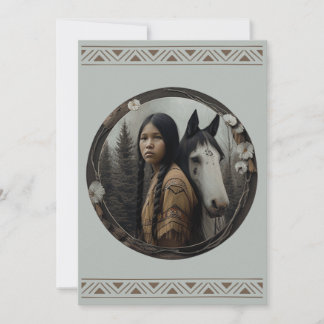 Invitations de chevaux amérindiens