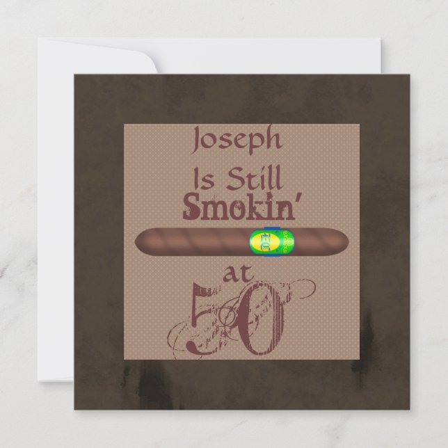 Invitations de cigare aux 50 ans de FUNNY (Devant)