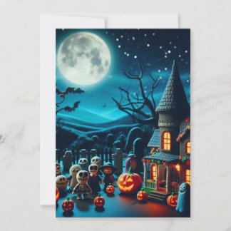Invitations de claymation d'Halloween amusantes