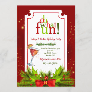 Invitations de Cocktail de Noël