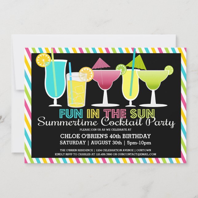 Invitations de Cocktail d'été (Devant)