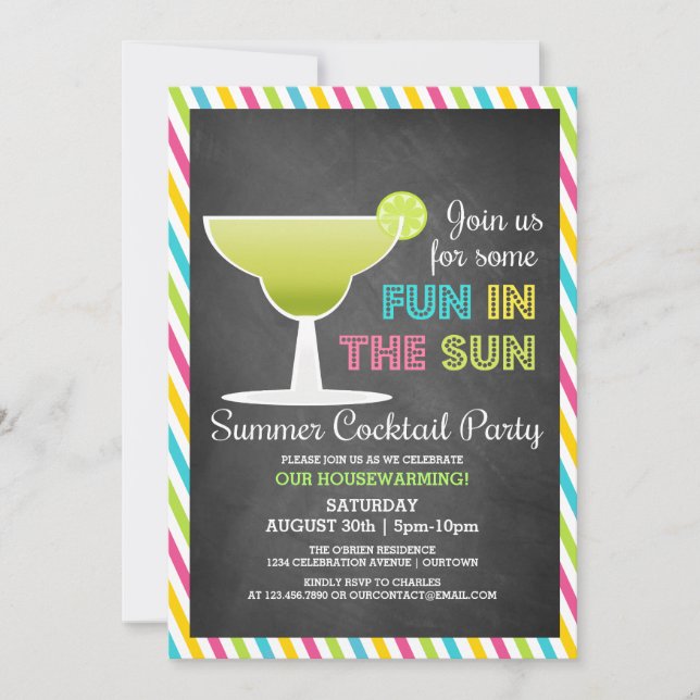 Invitations de Cocktail d'été (Devant)