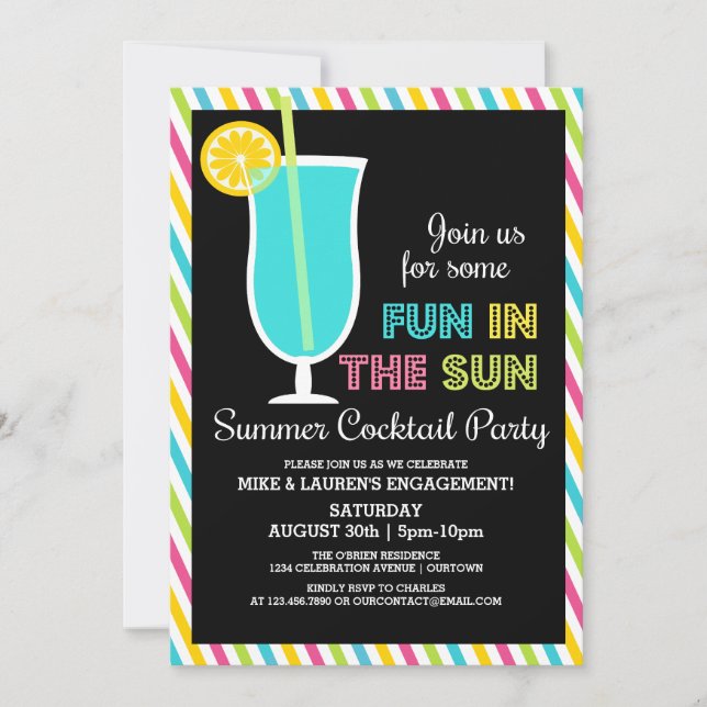 Invitations de Cocktail d'été (Devant)