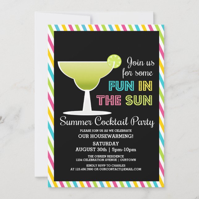 Invitations de Cocktail d'été (Devant)