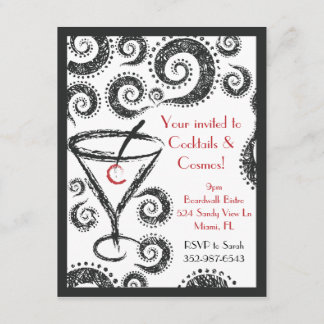 Invitations de cocktails et de cosmos
