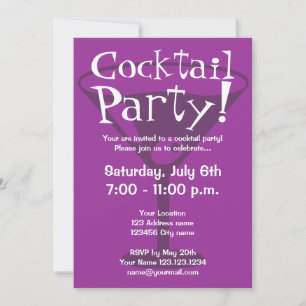 Invitations de cocktails pour fêtes