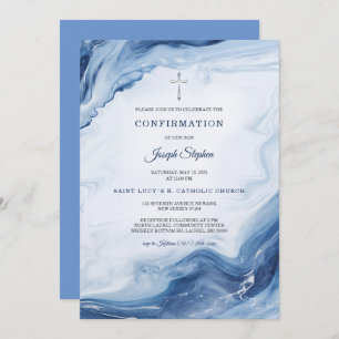 Invitations de confirmation de garçon personnalisé