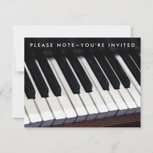 Invitations de considérant de piano (Devant)