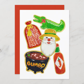 Invitations de cookies de Noël Cajun