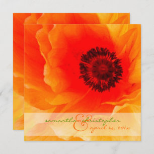 Invitations de coquelicot orange/mariage