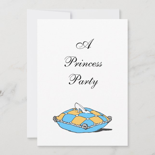 Invitations de Coussins Turquoises Cinderella Slip (Devant)
