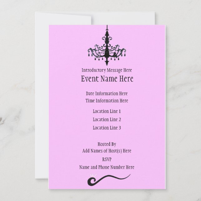 Invitations de coutume de lustre (Devant)