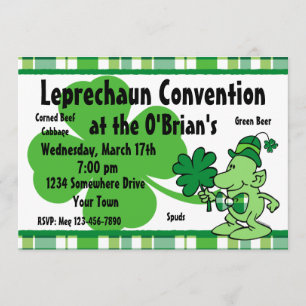 Invitations de coutume de lutin de plaid