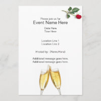 Invitations de coutume de pain grillé de Champagne