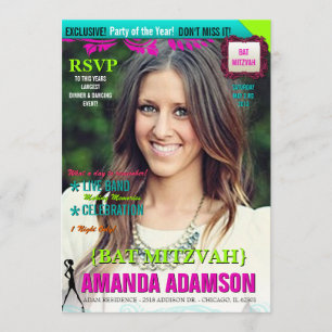 Invitations de couverture du magazine Bat mitzvah 