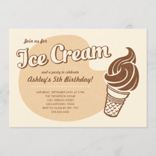 Invitations de crème glacée