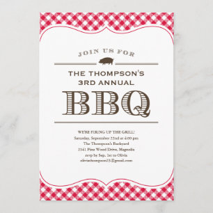 Invitations de cuisine barbecue