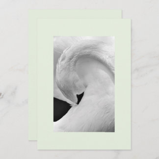 Invitations de cygne élégantes 5x7 pour mariage et
