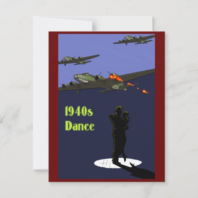 Invitations de danse des années 1940 (Devant)