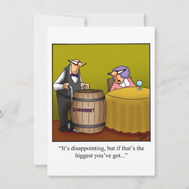 Invitations de dégustation de vin amusantes (Devant)