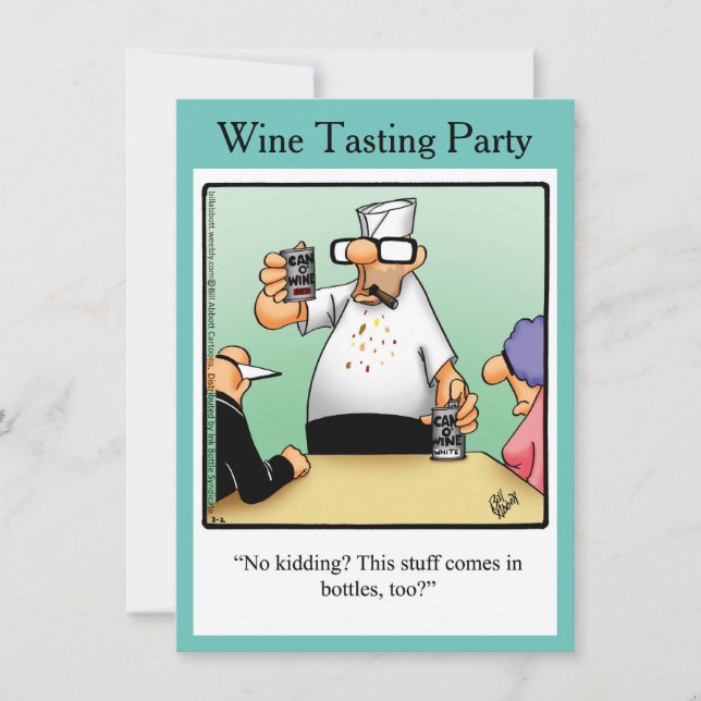 Invitations de dégustation de vin amusantes "Spect (Devant)