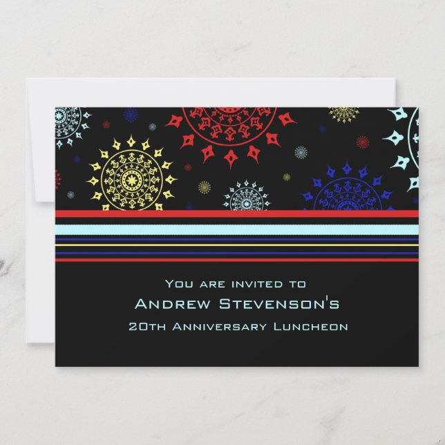 Invitations de déjeuner pour l'anniversaire de l'e (Devant)