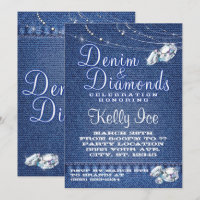 Invitations de Denim et Diamonds Party