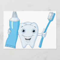 Invitations de dent et de brosse à dents