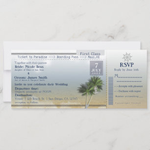 Invitations de destination du Mariage Paradise