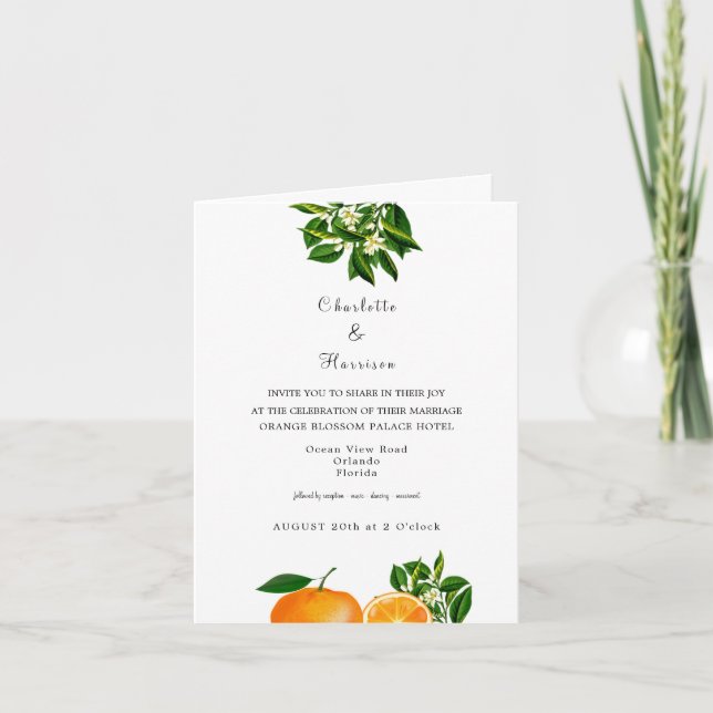 Invitations de destination Mariage Floride (Devant)