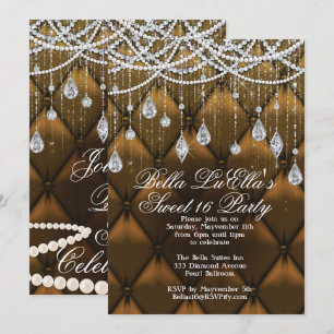 Invitations de Diamond, Pearls et Bling Party