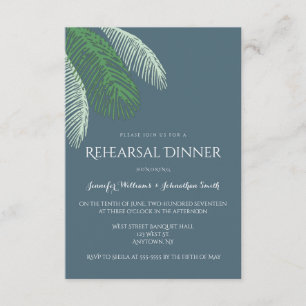 Invitations de dîner de répétition de palmettes de