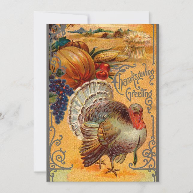 Invitations de dîner de thanksgiving (Devant)