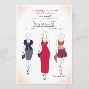 Invitations de dîner et de défilé de mode