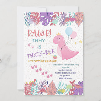 Invitations de Dinosaur
