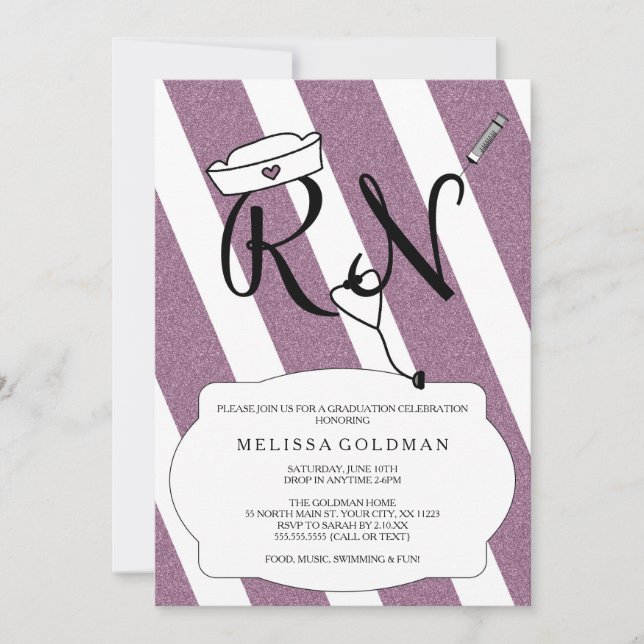 invitations DE DIPLÔMEMENT DE LA RN MODERNE AMUSAN (Devant)