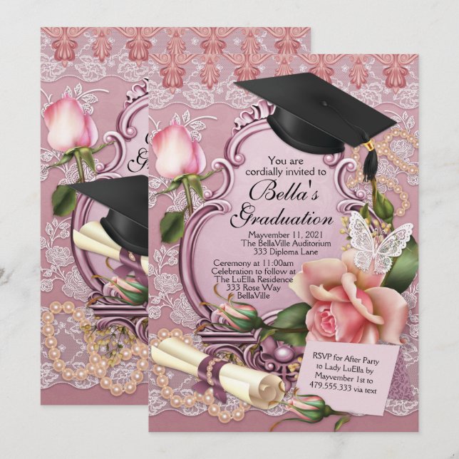Invitations de diplômes (Devant / Derrière)