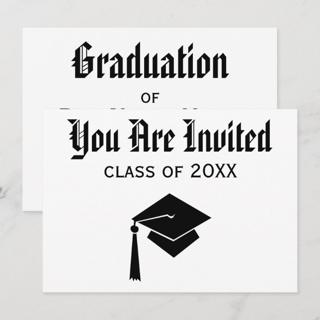 Invitations de diplômes (Devant / Derrière)