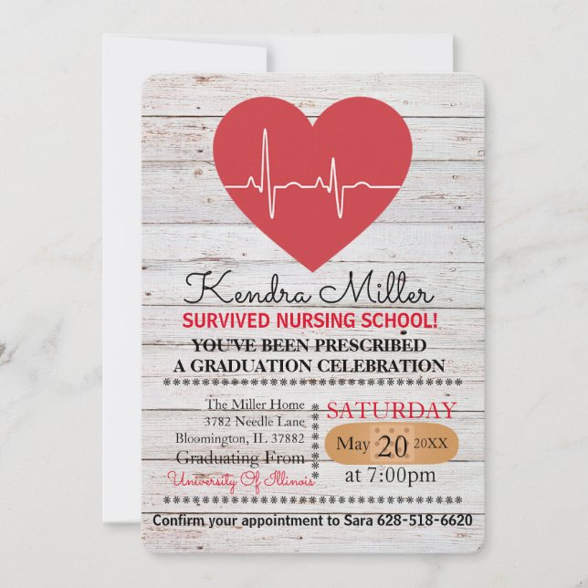 Invitations de diplômés de l'école de cardiologie (Devant)