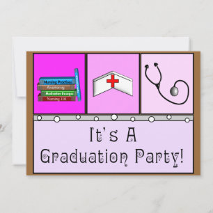 Invitations de diplômes d'infirmière