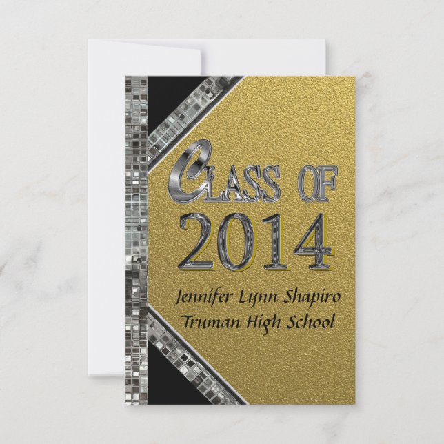 Invitations de diplômes Gold & Silver 2014 (Devant)